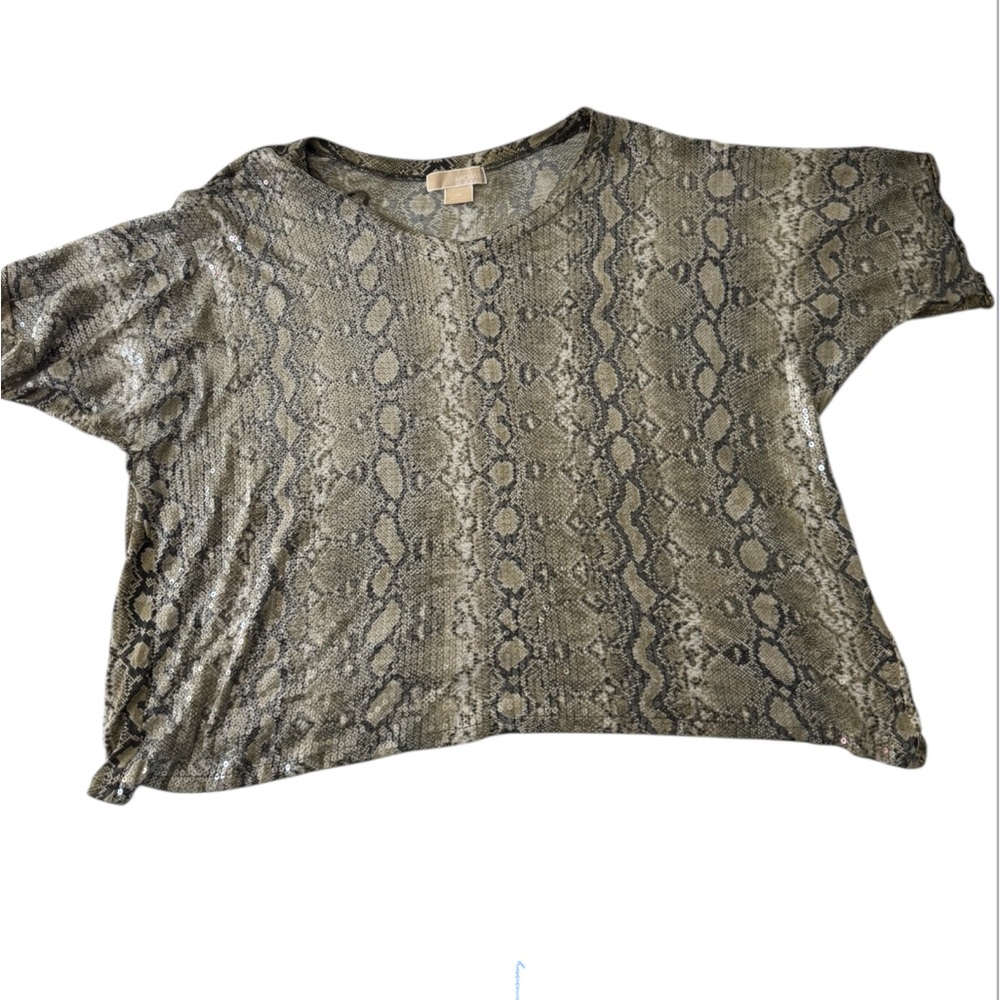 MICHAEL Michael Kors Snake Print Short Sleeve Tee